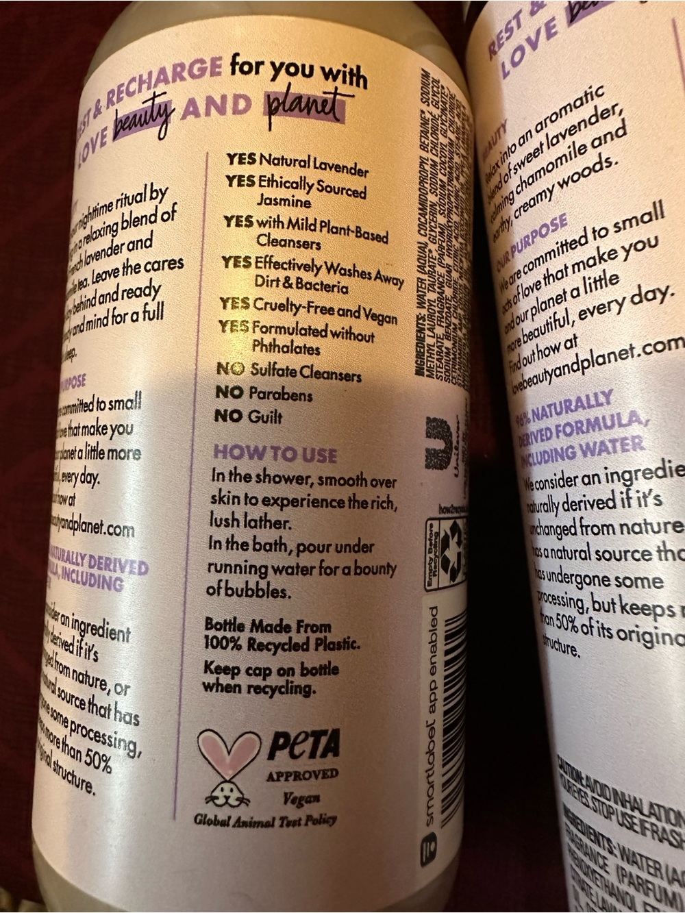 Beloved Lavender & Chamomile Tea Vegan Shower & Bath Gel - Purple + Body Mist - Picture 3 of 5